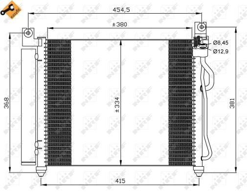 Fits NRF 35569 AIR CONDITIONING RADIATOR (WITH DEHUMIDIFIER) KIA PICA ⭐UK Stock⭐