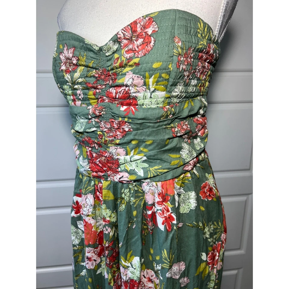 Mono sin tirantes floral de pierna ancha talla L de la colección BOG Foto 3 de 4