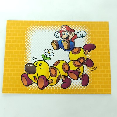 Stomping Wiggler 2022 Panini Super Mario Line Drawing Card Orange Bricks #243