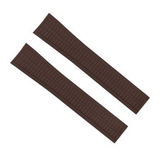 RUBBER STRAP BAND FOR PATEK PHILLIPE 21x18MM UNCUT 5167A,5167R,5164A,5164R BROWN