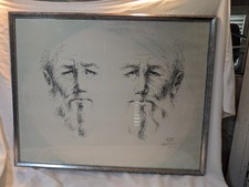 Luis Carlos Rodriguez Head Study Hand Signed Limited Lithograph on Paper 177/200