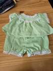 Vintage Cabbage Patch Kid 1980s green gingham check htf frilly outfit