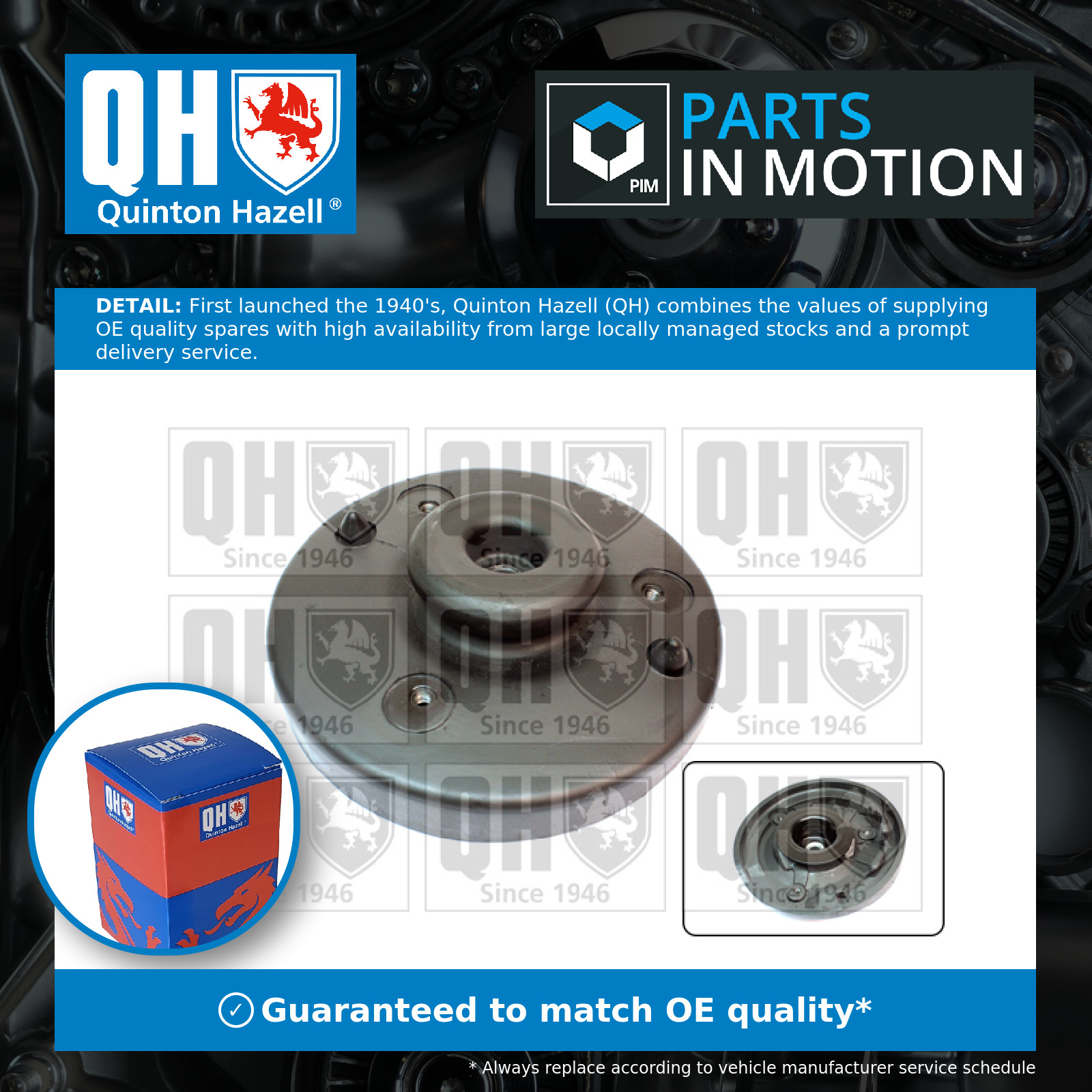 Top Strut Mounting Front EMR2521 Quinton Hazell 7700805920 Quality Guaranteed