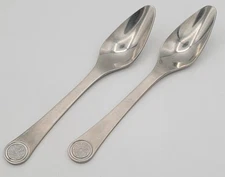Set of 2 Vintage MCM Wusthof Dreizack 18/8 Stainless Grapefruit Spoons Germany