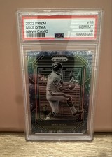 2022 Panini Prizm - Mike Ditka #55 Navy Camo Prizm /25 POP 5