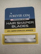 Forever Gem Stainless Steel Hair Shaper Blades 5 Count