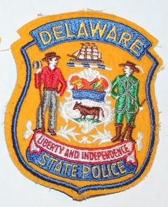 DELAWARE STATE POLICE DE Highway Patrol Troopers Used Worn patch #24