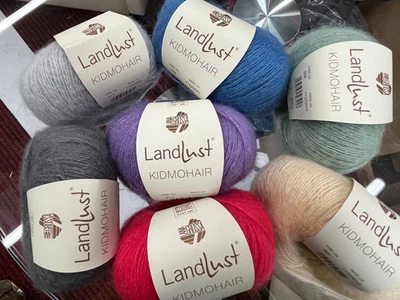 Lana Grossa LANDLUST Kidmohair, Mohair/Baumwolle, 25g ca. 225m, versch.Farben