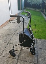 Days 3 Wheel Folding Mobility Walker Rollator Shopping Bag & Breaks Black & Grey