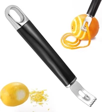Channel Knife, 2-In-1 Lemon Twist Peeler Stainless Steel Lemon Peeler Zester Bar