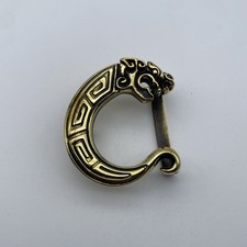 Brass Dragon Buckle Handmade Leather Belt Buckle