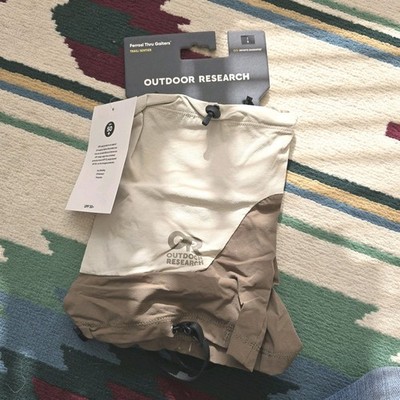 Outdoor Research Ferrosi Thru Hybrid Gaiters unisex size Large Sand Tan
