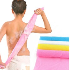 3pcs Nylon Long Scrubber Strap Stretch Shower Bath Towel for Body Deep Cleansing