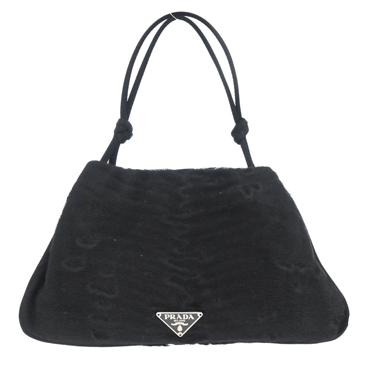 Prada Black Pony Hair Handbag 103 135696
