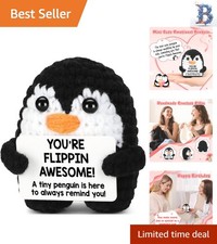 Cute Stress-Relieving Crochet Penguin - Perfect Birthday or Valentine's Gift