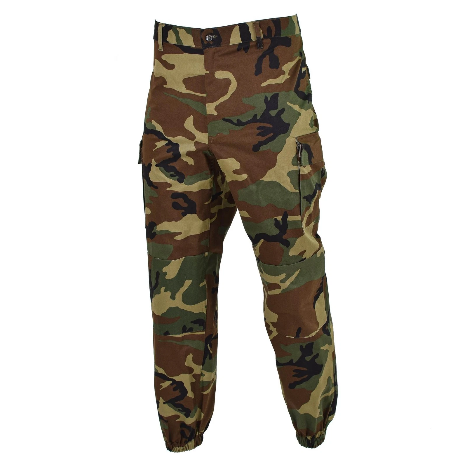 Original Italian Military Cargo Trousers Combat Woodland Camouflage Field Pants