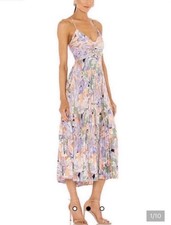 ASTR The Label Gorgeous Blythe Floral Plisse Midi Dress, XS, EUC