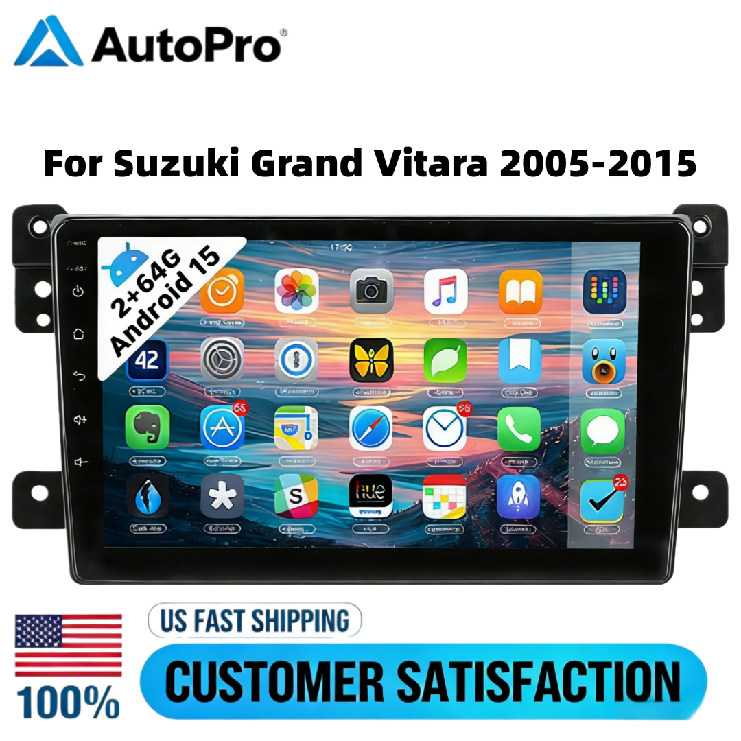Android15 CarPlay For Suzuki Grand Vitara 2005-2015 Car Stereo Radio GPS Navi BT