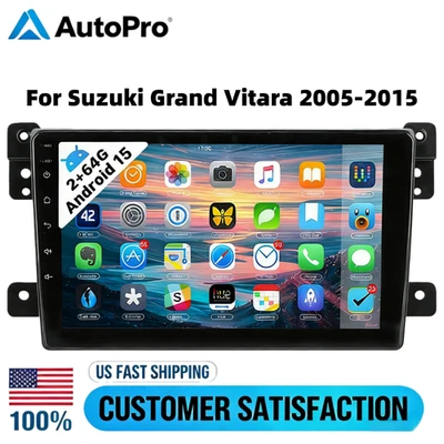 VIREGO Android15 CarPlay For Suzuki Grand Vitara 2005-2015 Car Stereo Radio GPS Navi BT