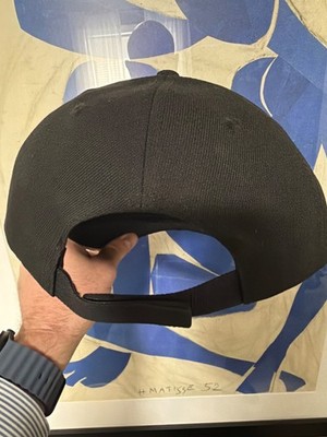 R13 Black Baseball Cap White Gothic R Logo Adjustable Strapback