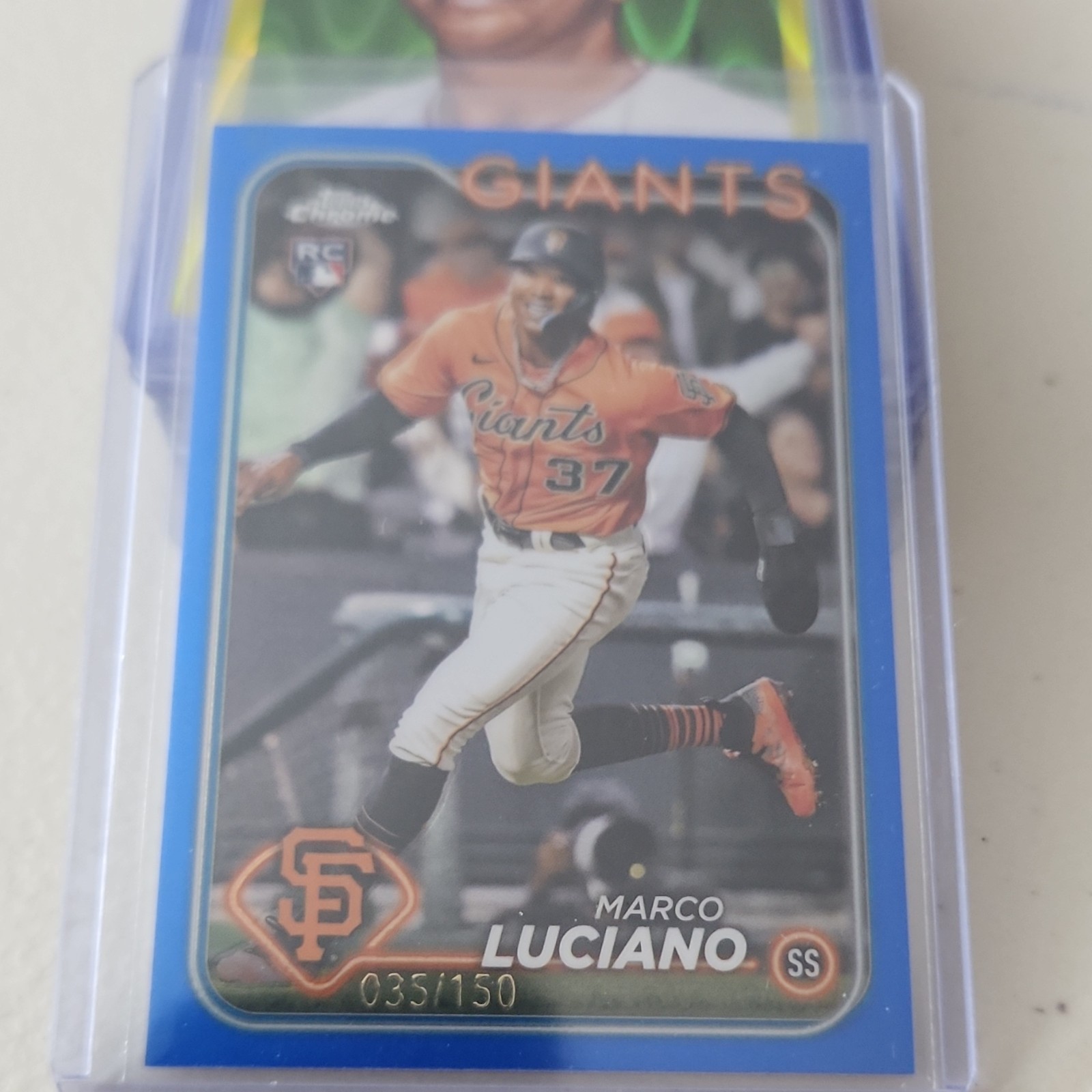 topps chrome 2024 Marco Luciano #210 blue refractor /150 rookie