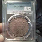 Antique Vintage 1897 S Morgan Silver Dollar$ PCGS AU55 San Francisco