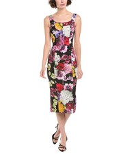Dolce & Gabbana Mesh Sheath Midi Dress Women's Black 36