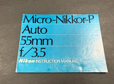 Nikon Micro-Nikkor-P Auto 55mm f/3.5 Camera Lens Instructions...Free Shipping