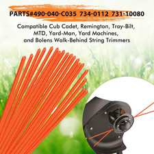 Línea de recortadora de 18,5 pulgadas de largo 0,155" compatible con Cub Cadet, Troy-Bilt, Craftsman y