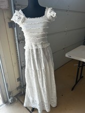 Sea New York Eyelet midi dress Sz 6 Boho Casual spring summer