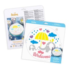 Stencil per torte Welcome Ø25 cm Decora