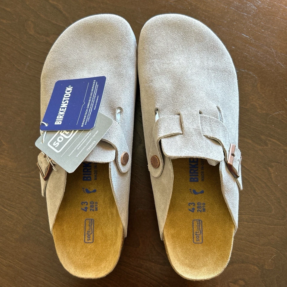 Birkenstock Boston Clogs Size 10 Taupe Gray Brown Narrow - Image 2 of 4