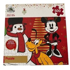 Disney Store Mickey Mouse 500 Piece Puzzle Deluxe Puzzle Soft-Touch Velvet