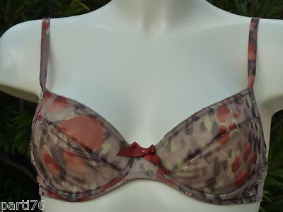 Soutien-gorge Andres Sarda Grèce - Soie Marron - Taille 95B - Neuf Avec étiquettes