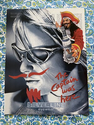 Vintage 1999 Captain Morgan Rum Print Ad Silverline Eyewear
