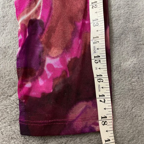 Alfani Top Pullover Womens M Fuchsia Purple Colorful Crisscross Sheer Stretchy - Picture 8 of 11