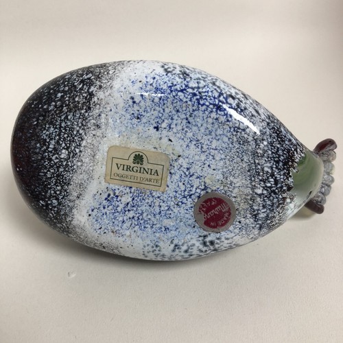 Vintage Oggetti Murano Art Glass Silver Fleck Sommerso Duck Heavy detail Labels - Picture 22 of 24
