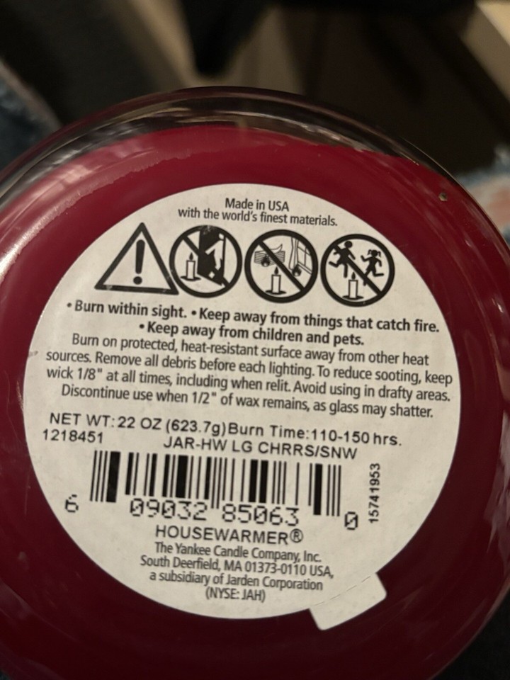 Yankee Candle Cherries On Snow Deerfield eBay