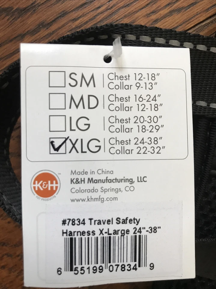 K&H PET PRODUCTS 7834 Negro VIAJE SEGURIDAD Arnés para mascotas XL perros Foto 3 de 4