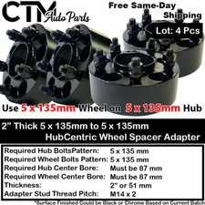 4x 2 5x135 87 Bore Hubcentric Adapter Spacer Fit Old F150 Expedition Navigator 4x 2 5x135 87 Bore Hubcentric Adapter Spacer Fit Old F150 Expedition Navigator