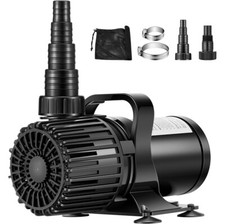 2700GPH Submersible Pond Pump 120V High Flow Waterfall Fountain Fish Tank Quiet