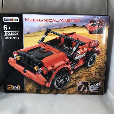 2 in 1STEM Remote Control Racing Car Building Blocks 351 Pcs DIY Building Kits