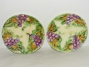 Ordre De Taille 2 Assiettes Barbotine Decor Raisins Signees Au Cor De Chasse Chantilly Deco 100 Authentique Www Apot Co Th