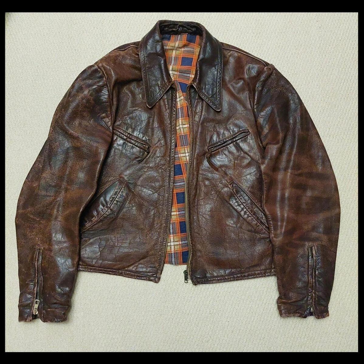1930s German Style Vintage A2 Cow Leather Jacket Mens 1930s German Style Vintage A2 Cow Leather Jacket Mens