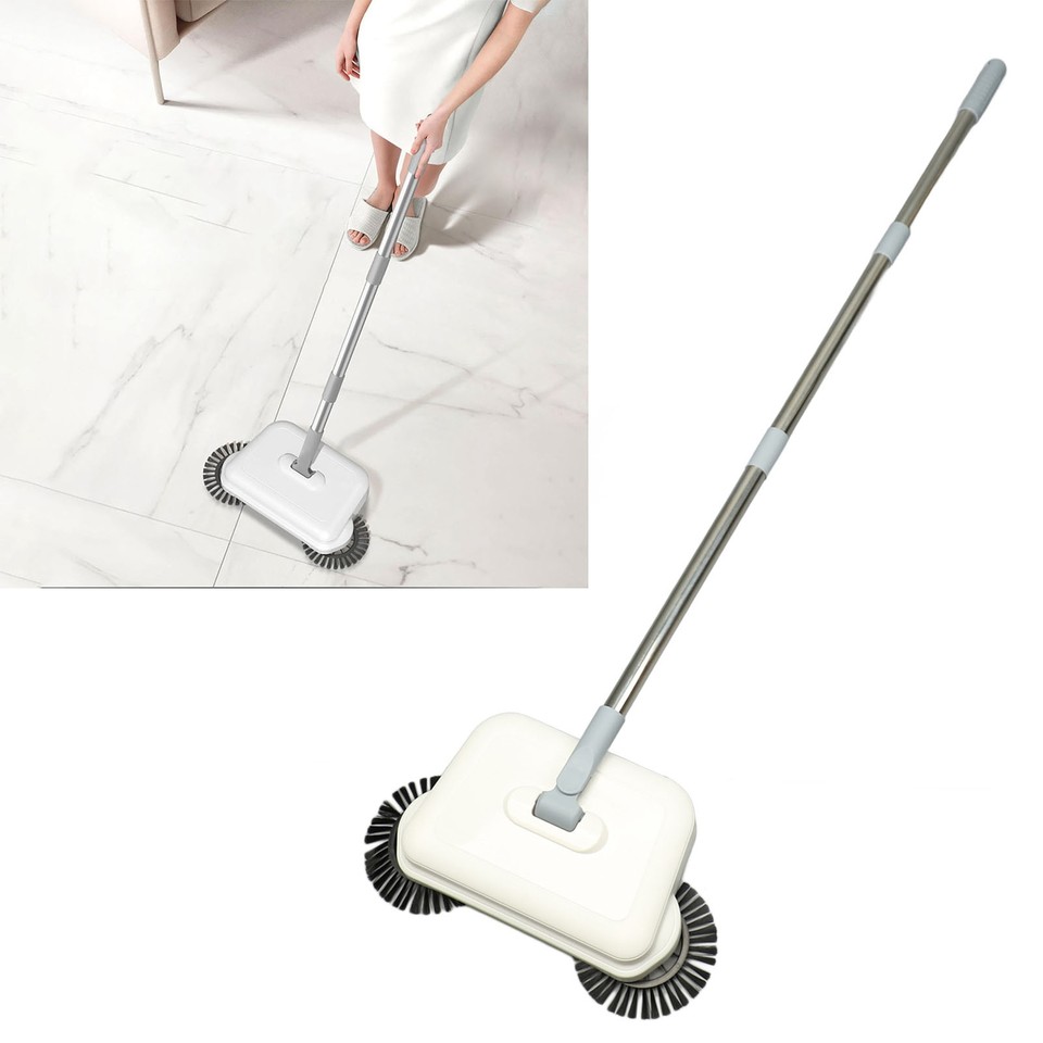 Floor Cleaning Mop Hand Push Sweeper Wet Dry Dual Use 360 Degree For