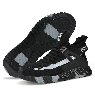 Herren Sicherheitsschuhe Arbeit Turnschuhe Stahlkappe leichte Wanderschuhe UK