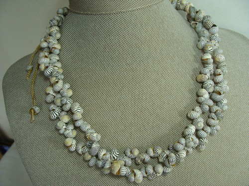 Mini Striped Zebra Sea Shell 2 Multi Strand Braided Hemp Beach Boho Adj Necklace - 第 2/24 張圖片