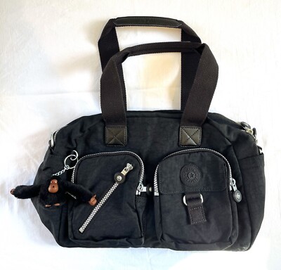 Kipling Defea Satchel Crossbody Adjustible Shoulder Bag Purse Black