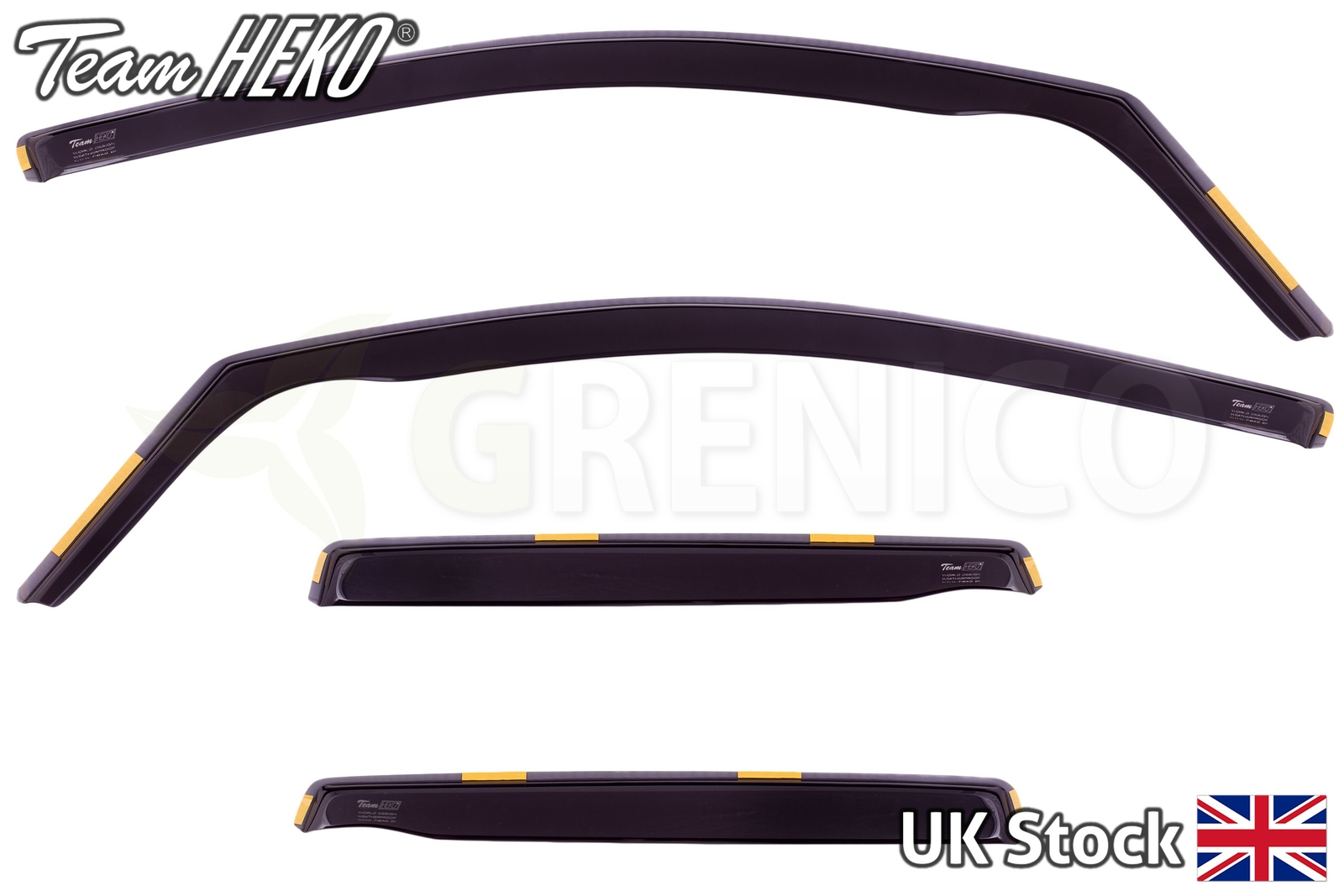 Honda Jazz mk1 5door hatchback 20012009 wind deflectors 4pc HEKO TINTED eBay