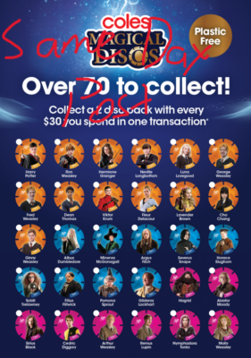 2025 Harry Potter Coles Magical Discs Collectables PICK YOUR DISC